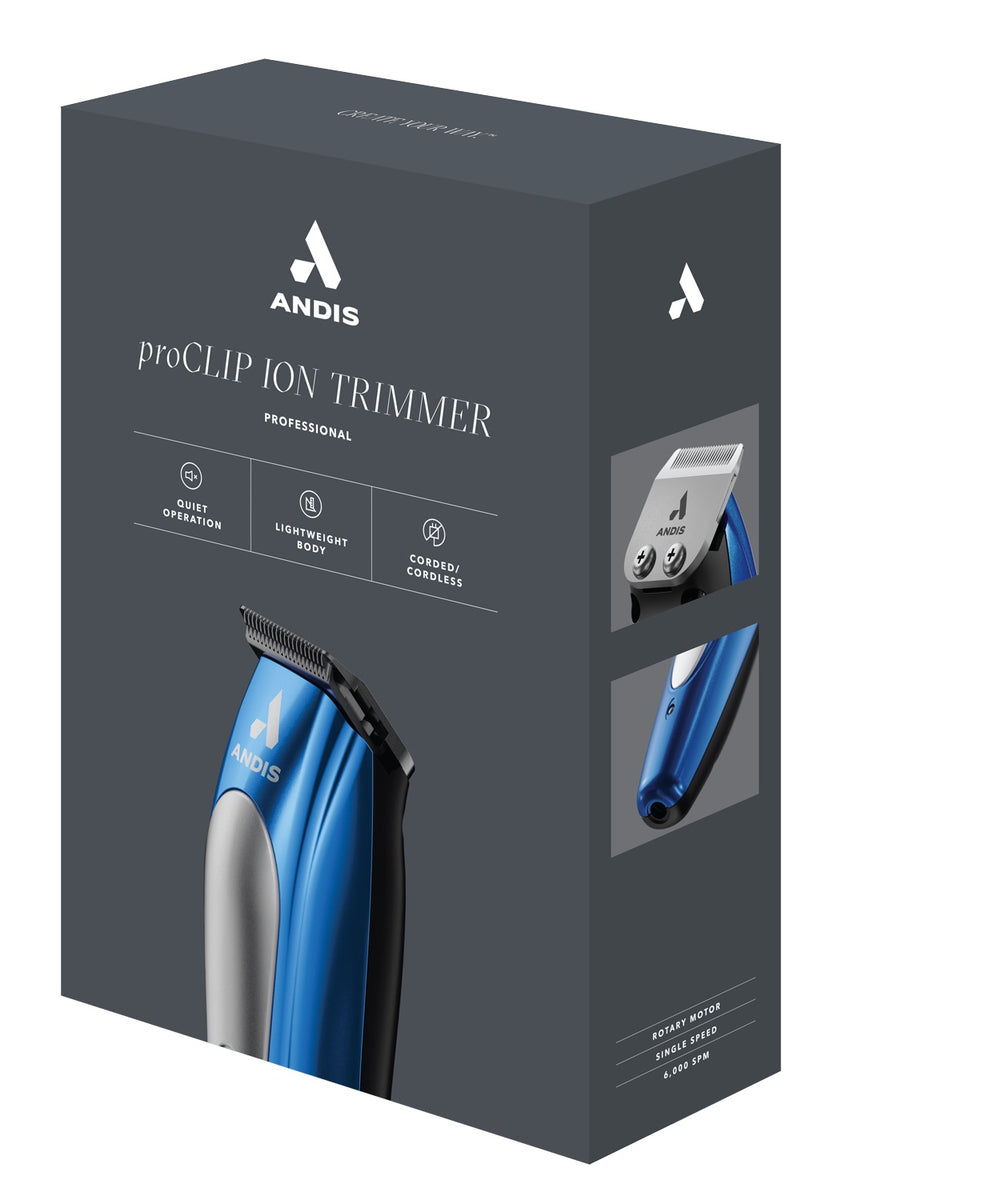 Andis BTF3- ProClip™ Ion Cord/Cordless Trimmer - Blue/Silver - VBL