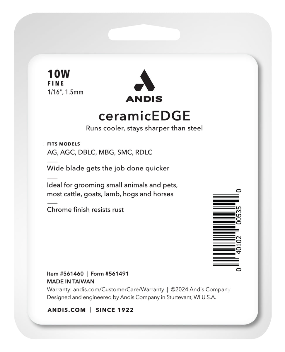 Andis 10W Fine CeramicEdge Blade Set, 1/16" - 1.5mm
