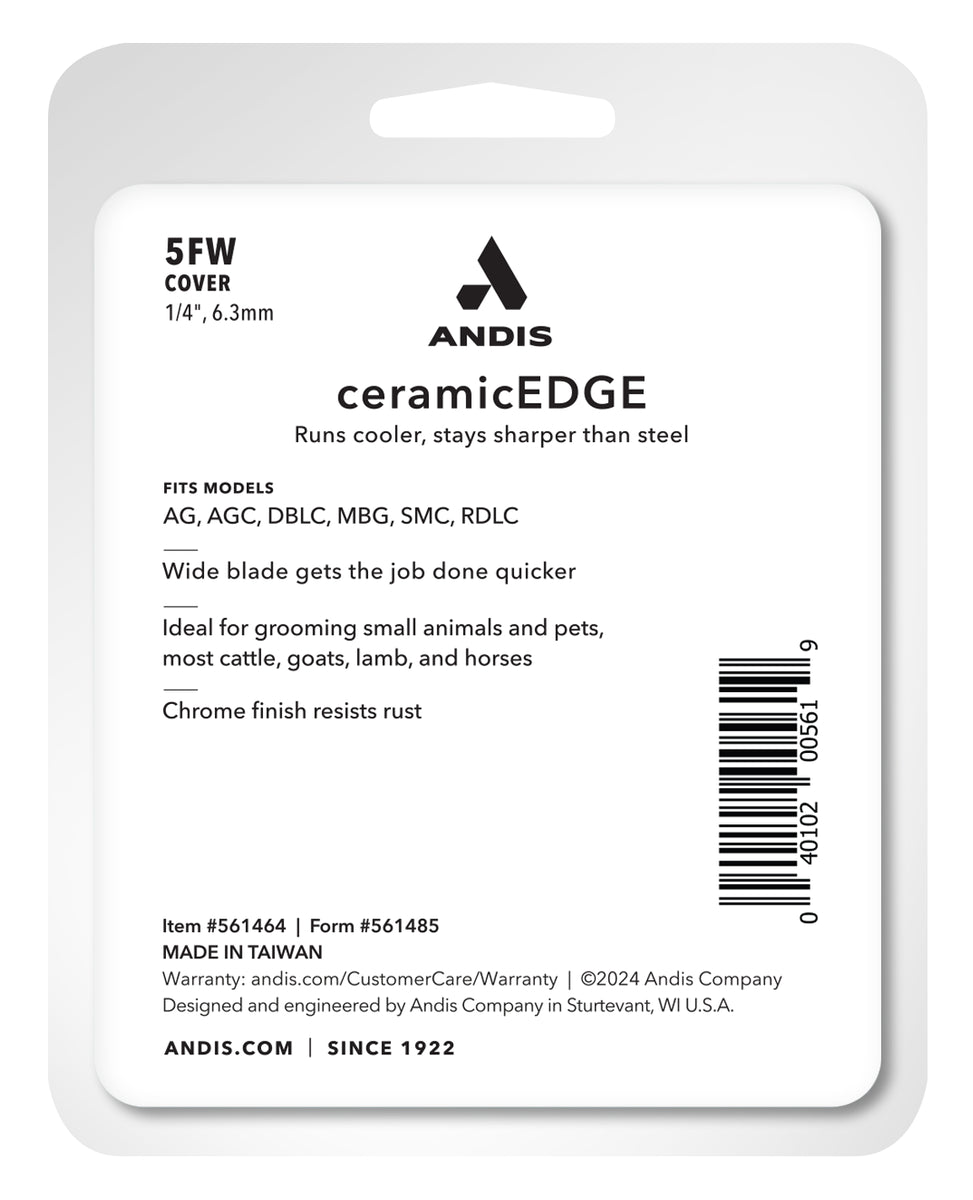 Andis 5FW CoverCeramicEdge Blade Set, 1/4" - 6.3mm