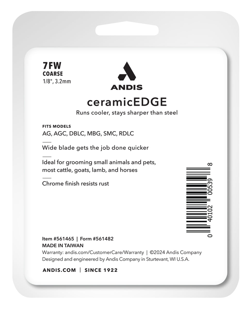 Andis 7FW Coarse CeramicEdge Blade Set, 1/8" - 3.2mm