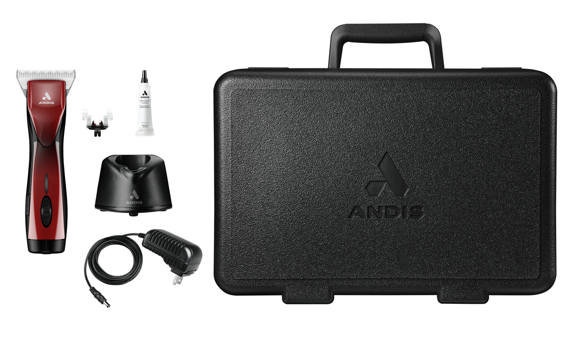 Andis DBLC-2-Pulse ZRA® II 5-Speed Cordless Detachable Blade w/CE 30W Wide Blade - Red