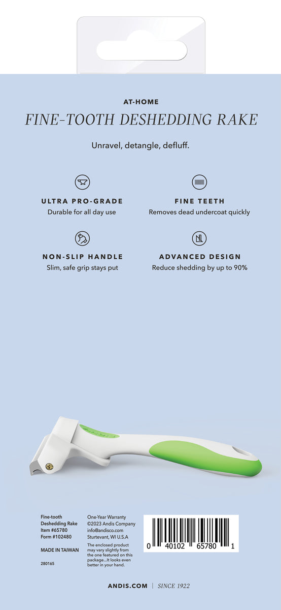 Andis 3" Fine Tooth Deshedding Rake - VBL