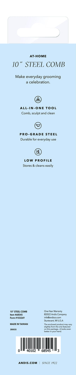 Andis 10" Steel Comb - VBL