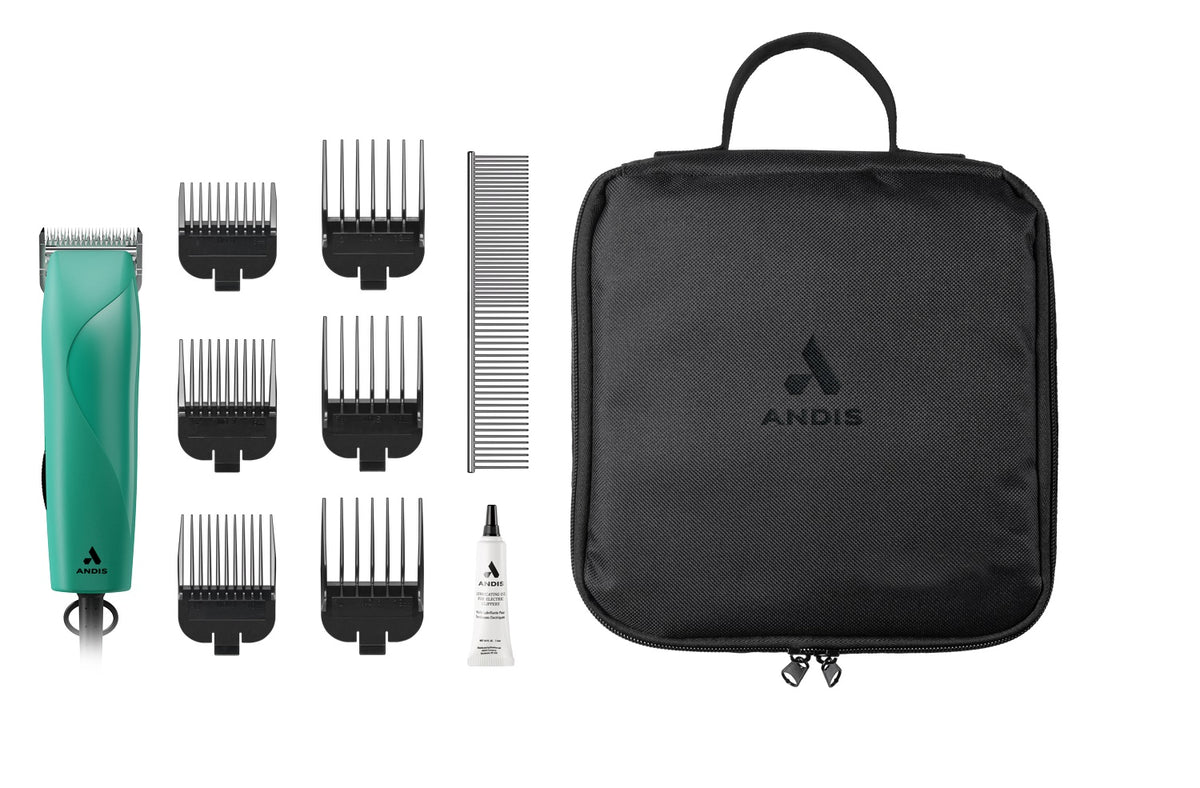 Andis MBG-2-Easy Clip Groom Detachable Blade Clipper Kit - Turquoise