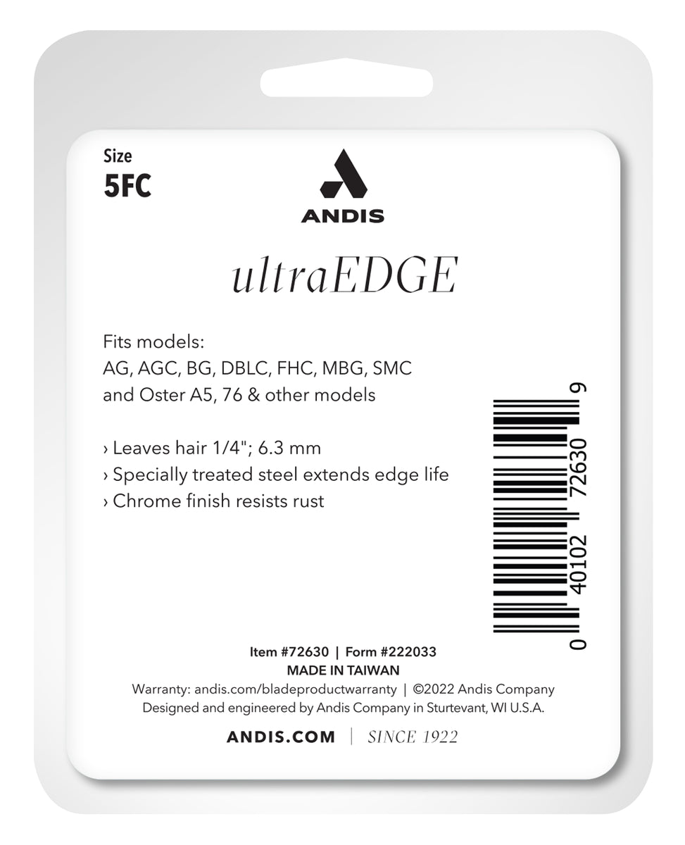Andis #5FC UltraEdge Blade Set, 1/4" - 6.3 mm