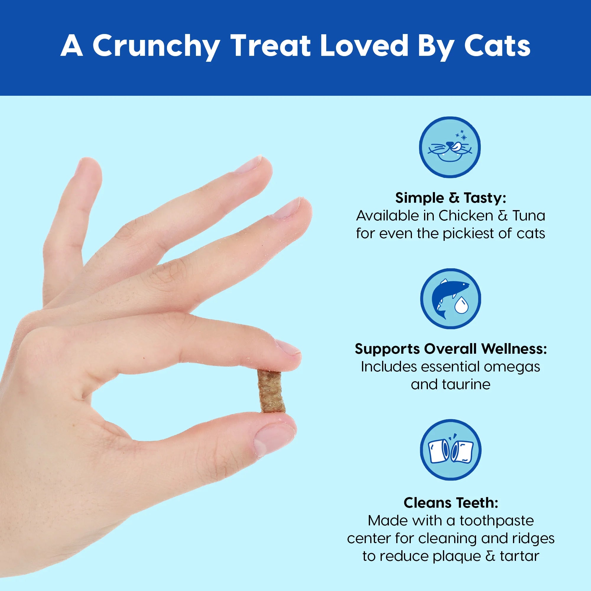 Ark Naturals Dental Chews Kiss Me-Ow Cleaning Chicken Cat Treat 3oz