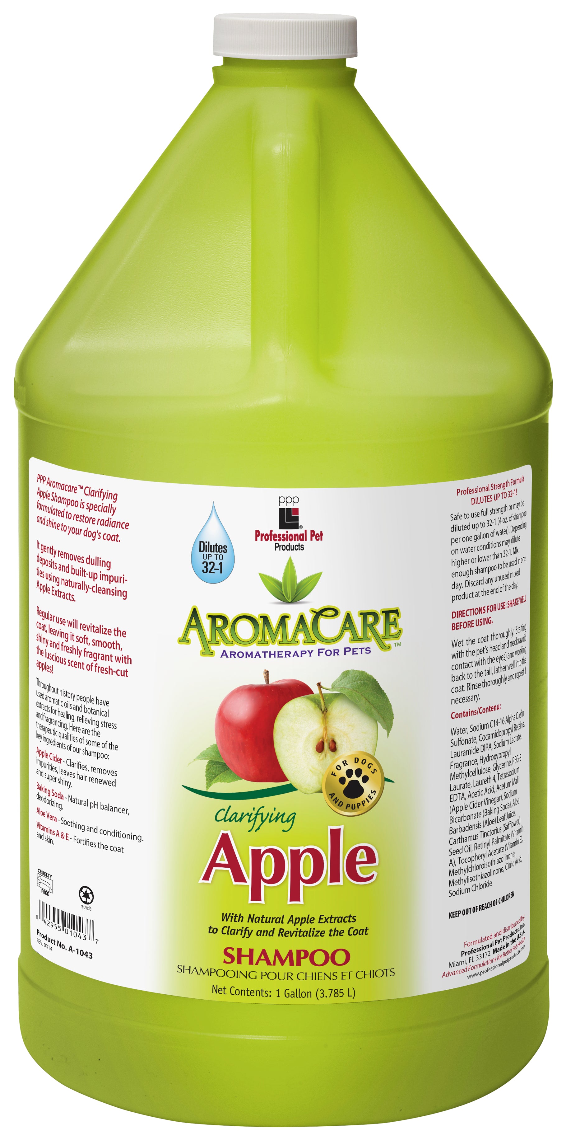 PPP AromaCare™ Clarifying Apple Shampoo, 1 gal. (3.785 L) Dilutes 32-1