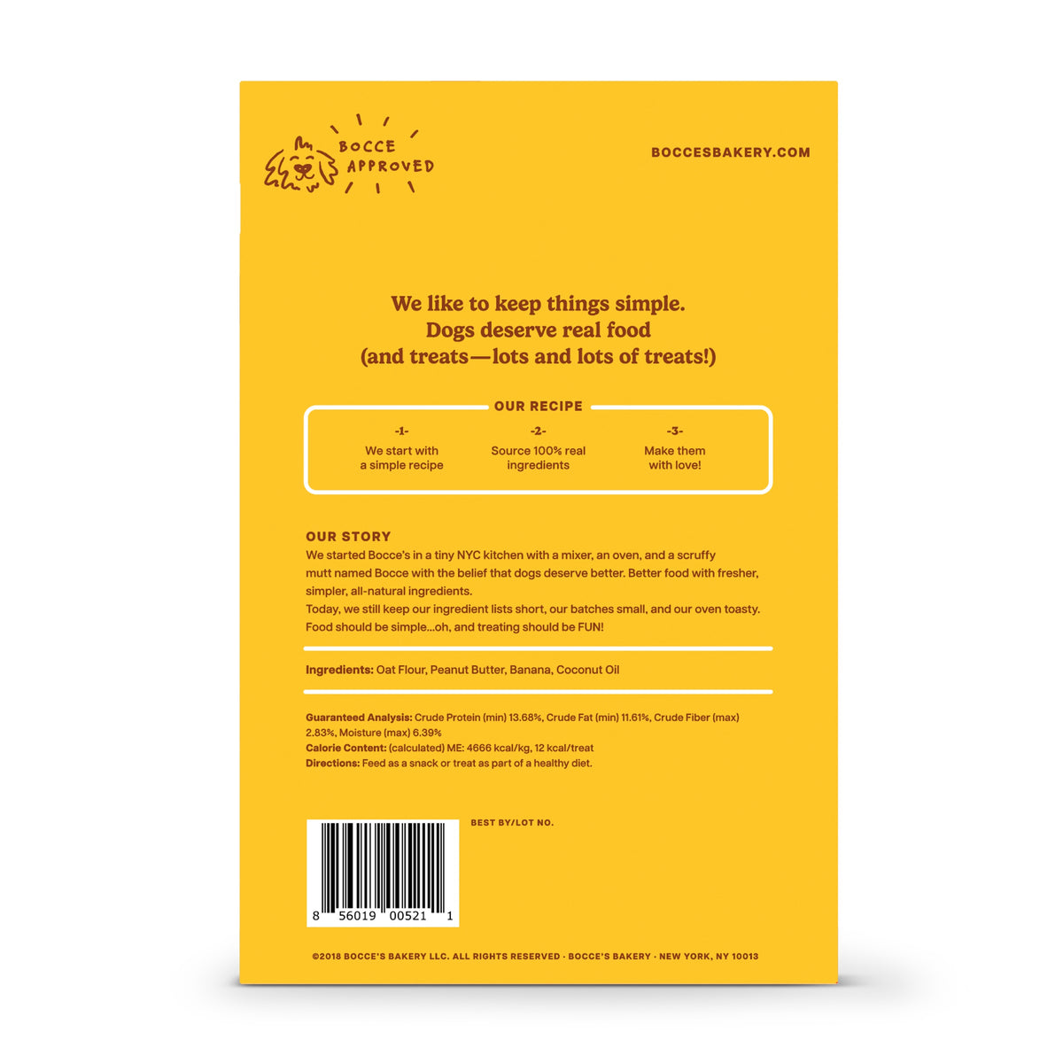 Bocce's Bakery PB + Banana Biscuit Boxes Dog Treats 14oz