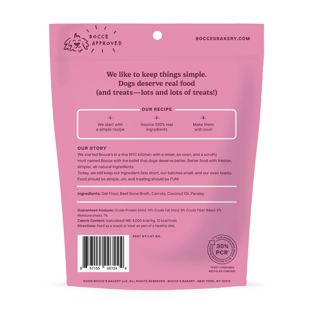 Bocce's Bakery Bone Broth Biscuit Dog Treats 5oz