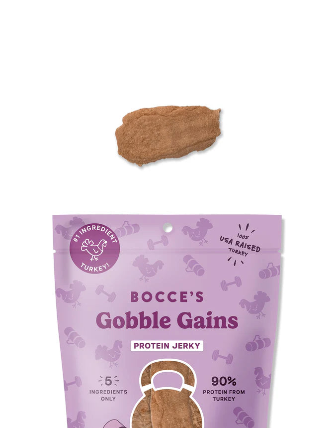 Bocce's Bakery Gobble Gains Jerky Protein Cuts Dog Treats 5oz