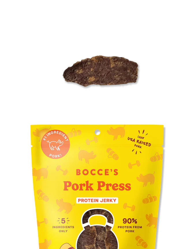 Bocce's Bakery Pork Press Jerky Protein Cuts Dog Treats 5oz