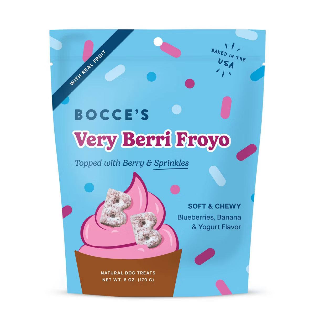 Bocce's Bakery Very Berri Froyo Soft & Chewy Dog Treats 6oz