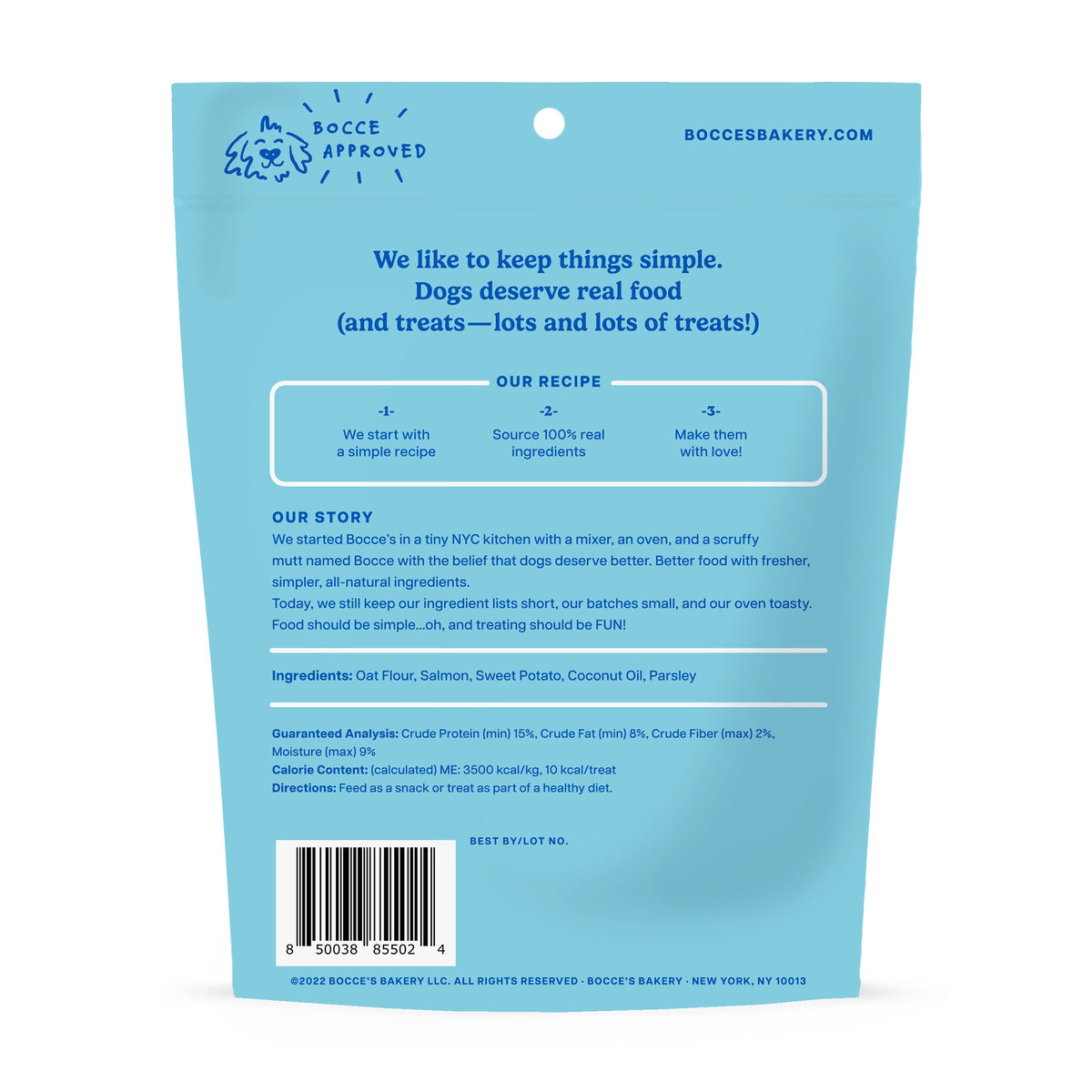 Bocce's Bakery Fish & Chips Biscuit Dog Treats 5oz