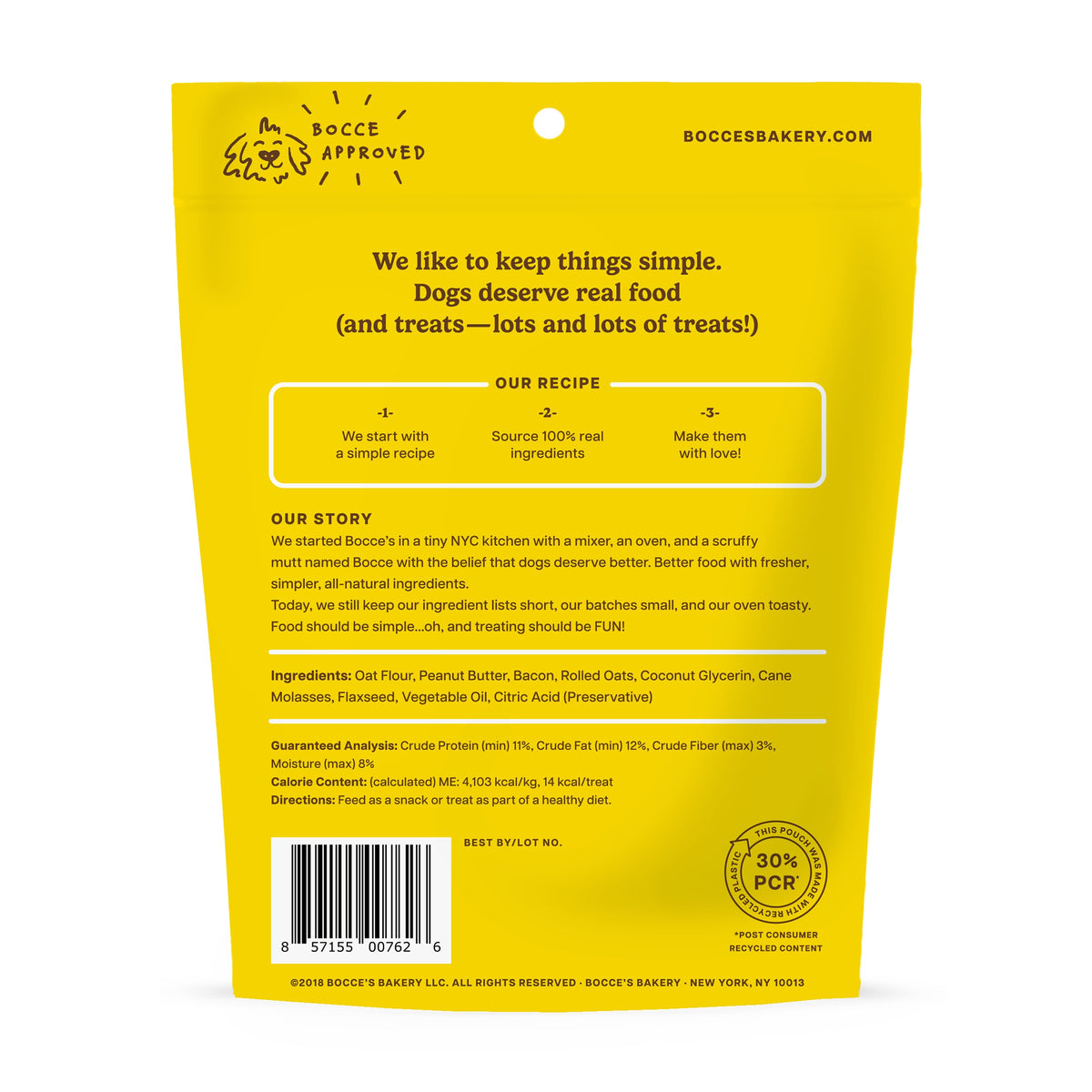 Bocce's Bakery Bac'N Nutty Soft & Chewy Dog Treats 6oz