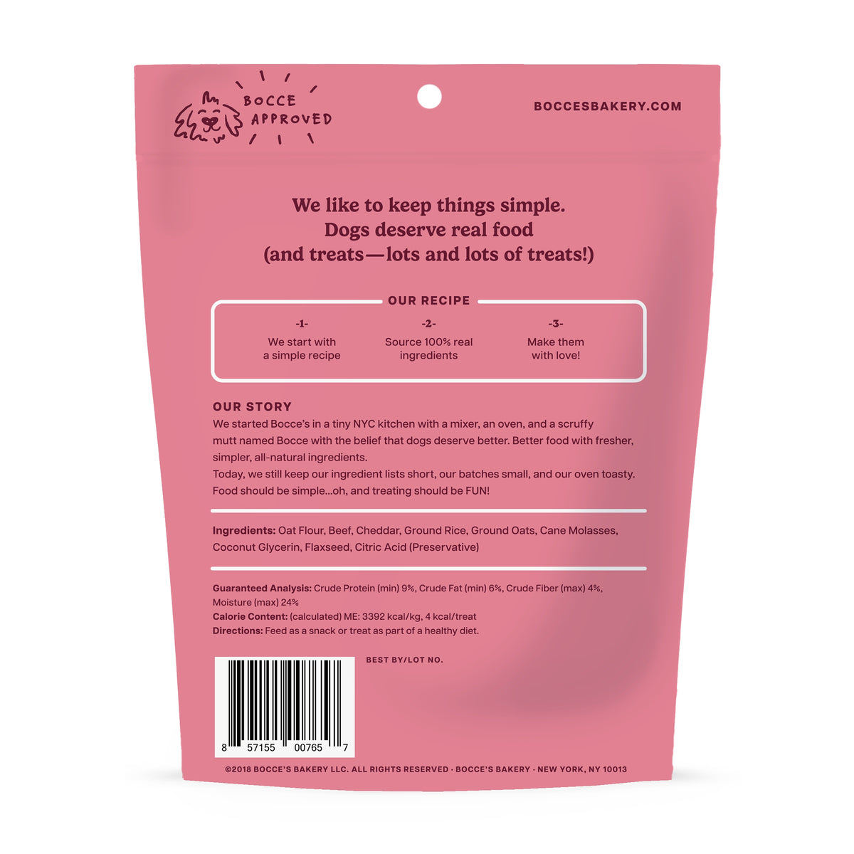 Bocce's Bakery Say MOOOO Training Bites Dog Treats 6oz