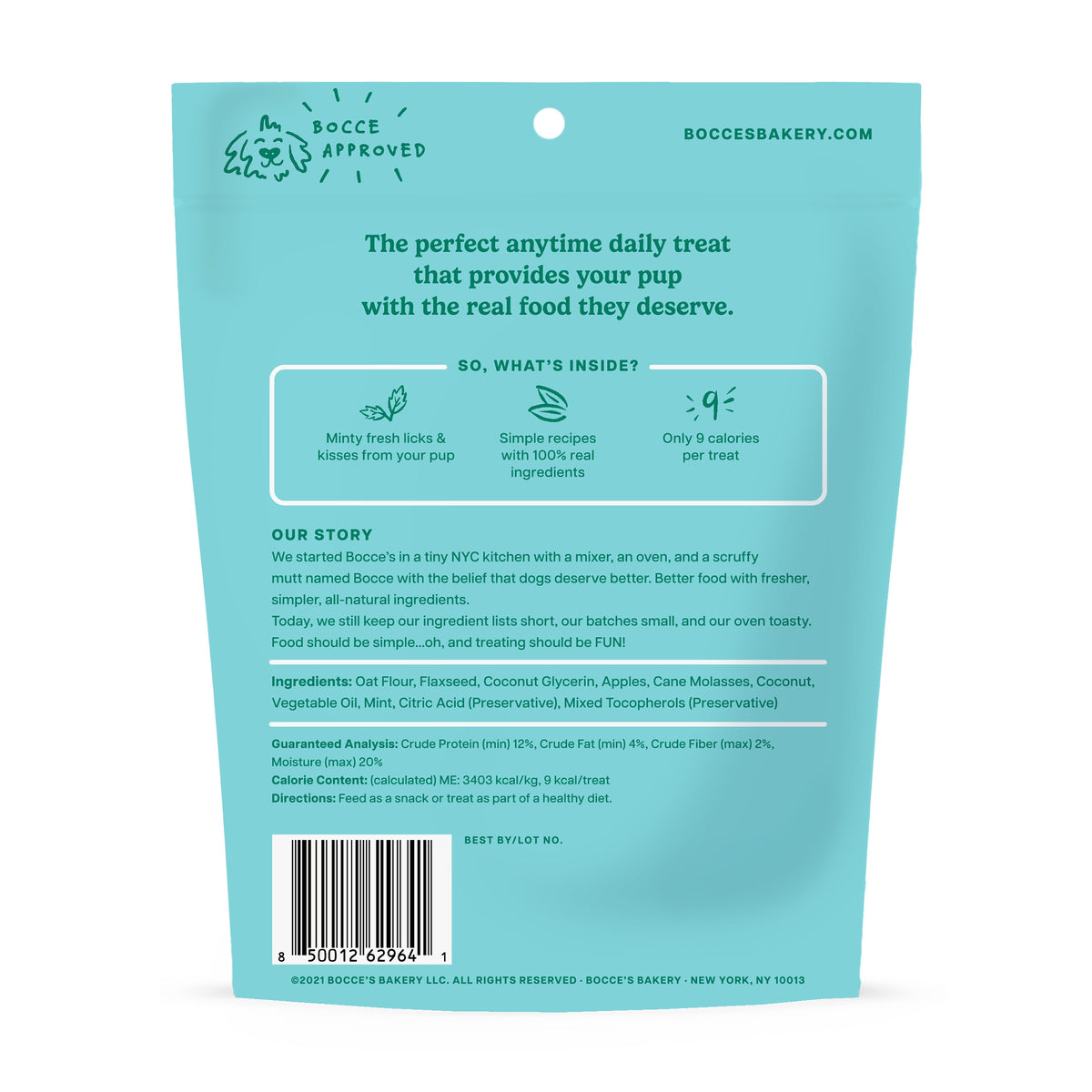 Bocce's Bakery Dailies Brushy Bites Soft & Chewy Dog Treats 6oz