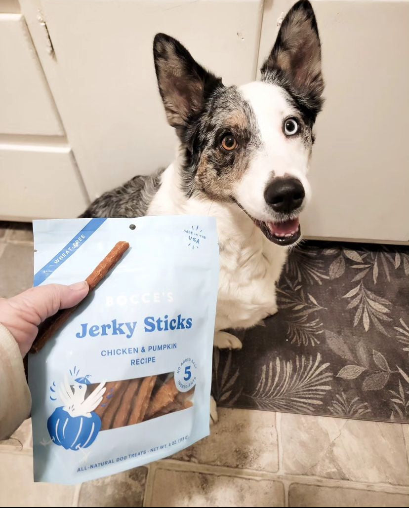 Bocce's Bakery Chicken Grazers Jerky Sticks Dog Treats 4oz