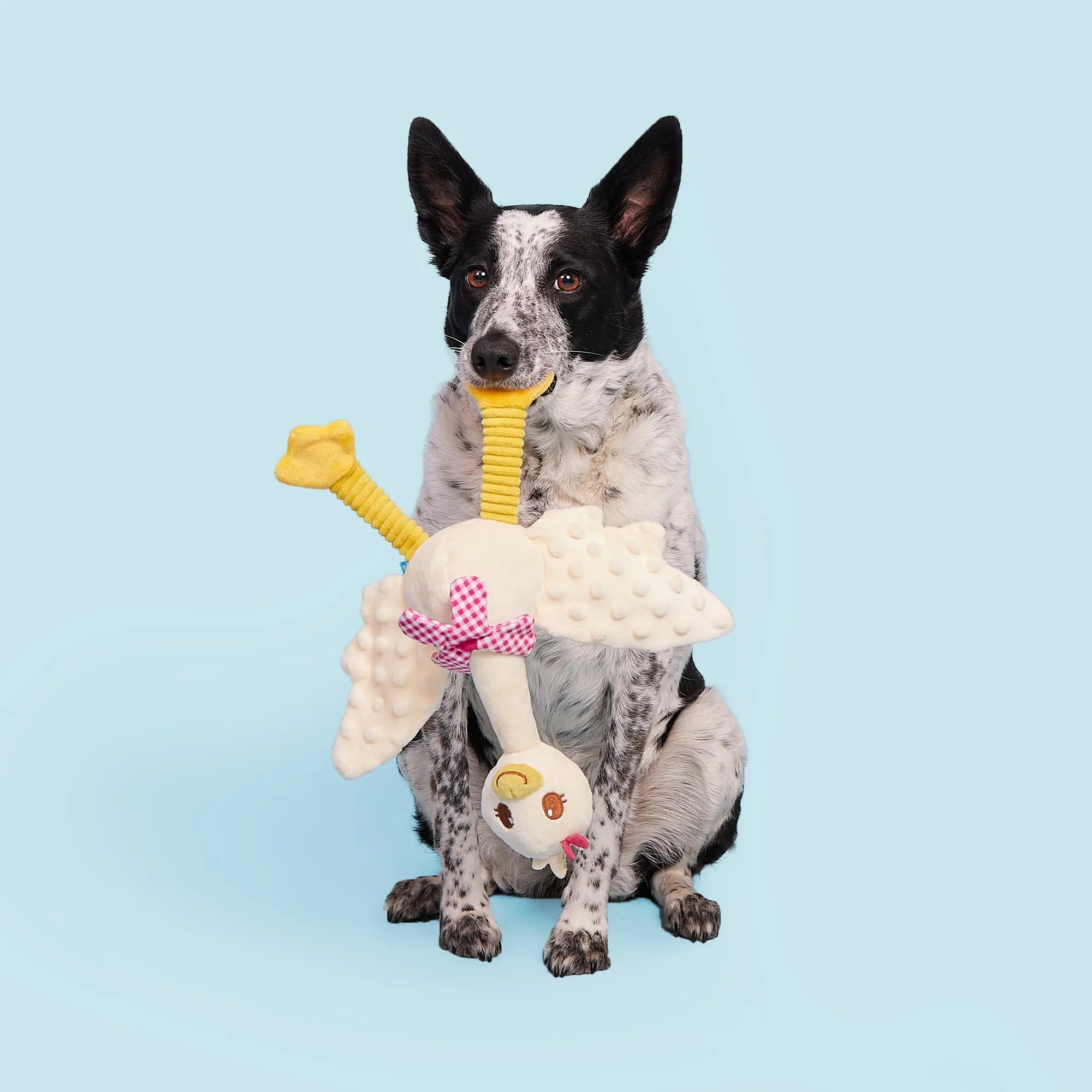 BARK Farmer's Barket Gingham Goose Plush Dog Toy XL