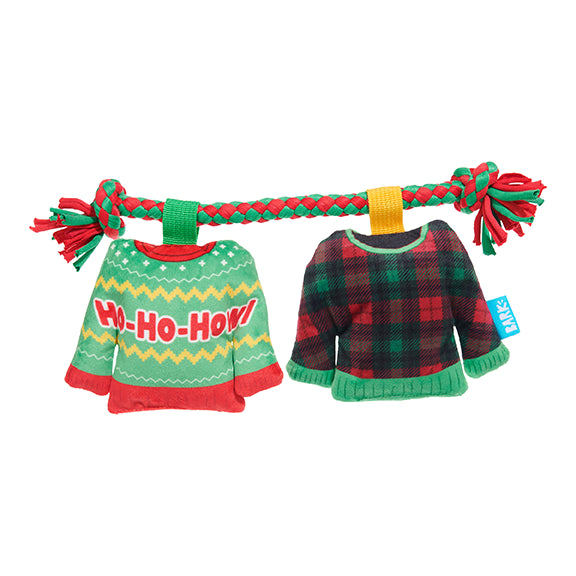 BARK Christmutts Sweaters Dog Toy