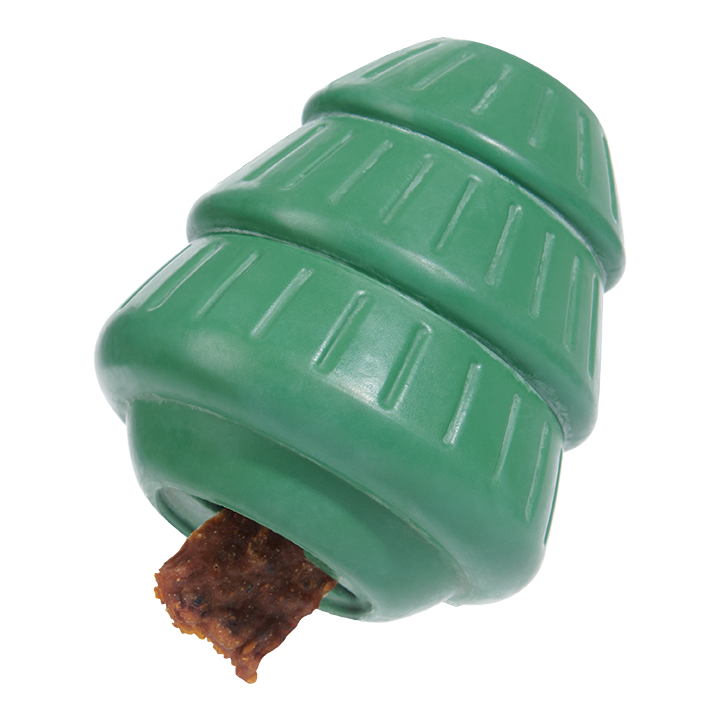 BARK Tough Timber Tree Fillable Rubber Dog Toy