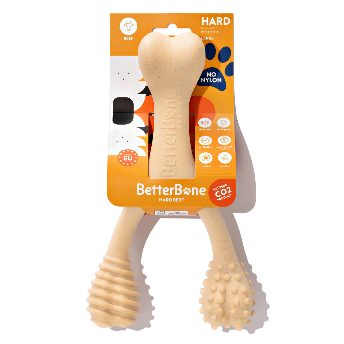 BetterBone Hard Beef Dog Chew Toy Large