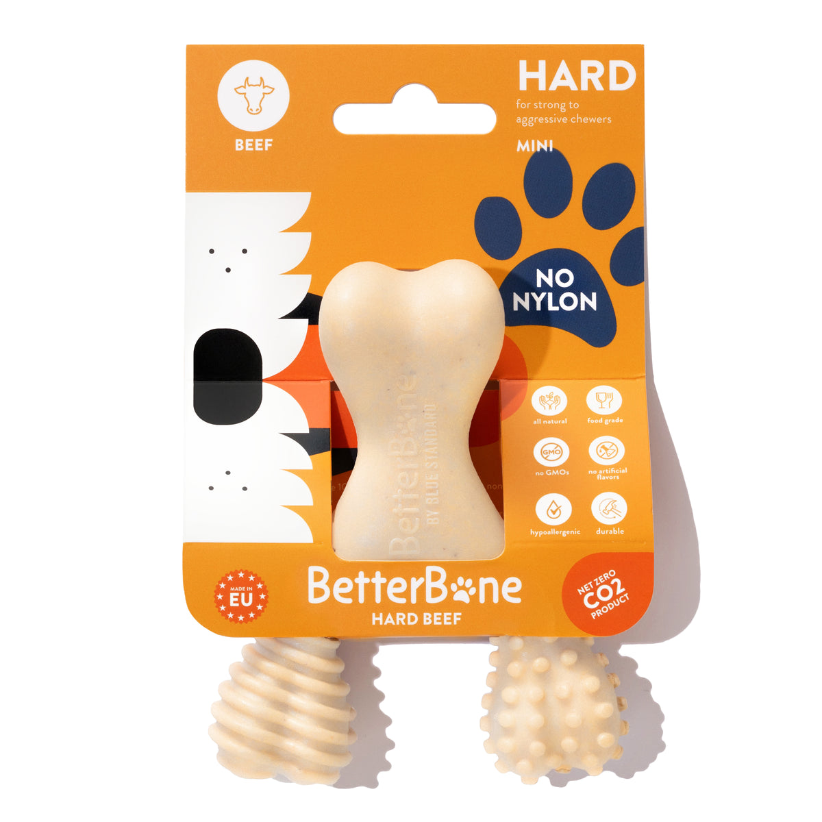 BetterBone Hard Beef Dog Chew Toy Mini