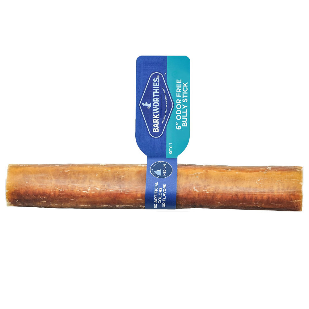 Barkworthies Bully Stick - Odor Free - 6'' (Case 75)