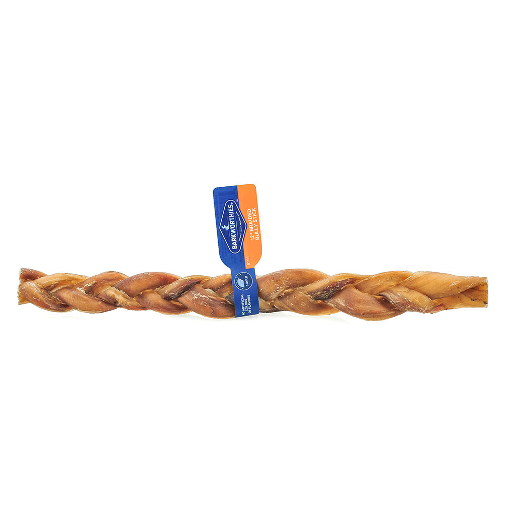 Barkworthies Bully Stick - Braided - 12'' Individual