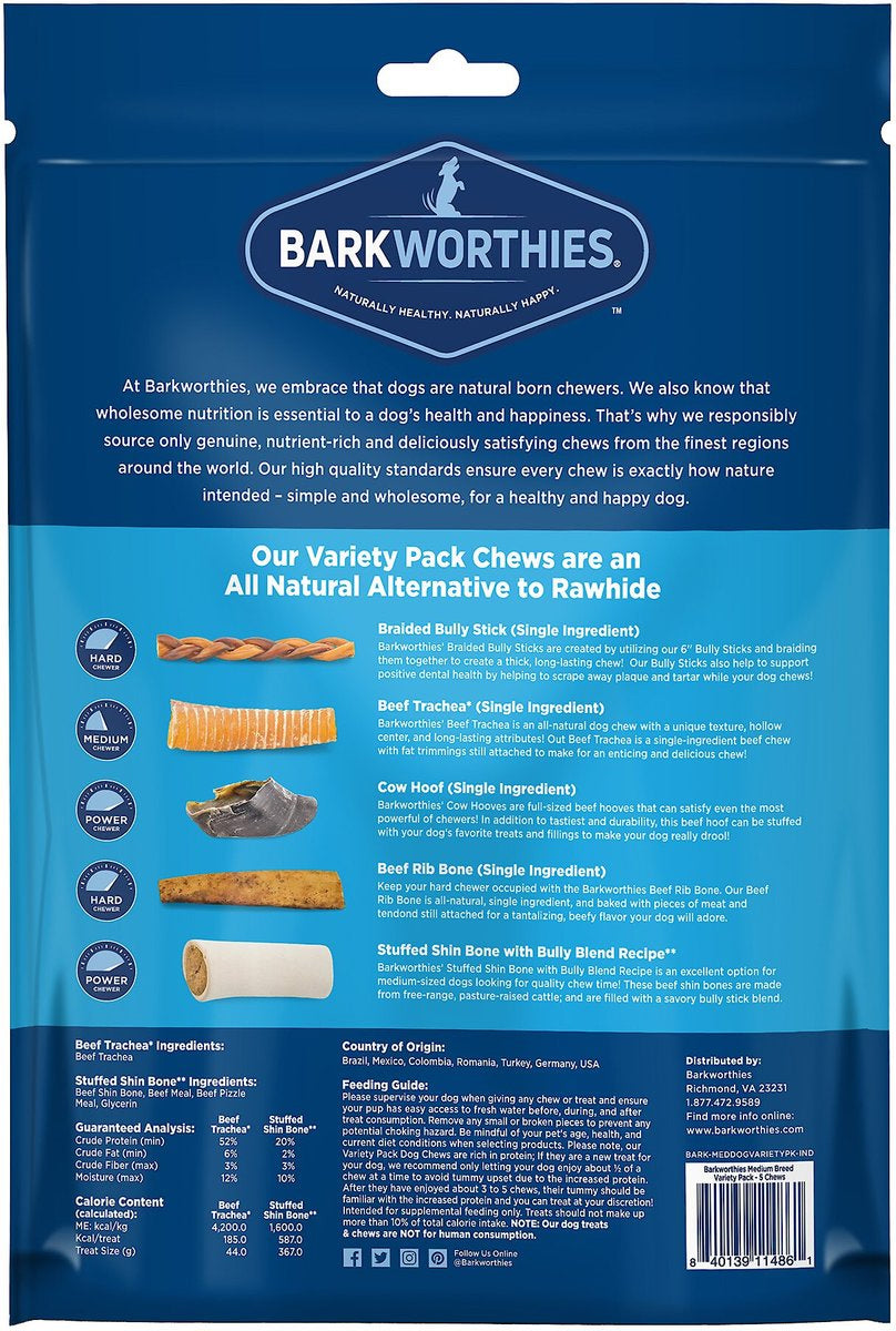 Barkworthies Medium Variety Pack