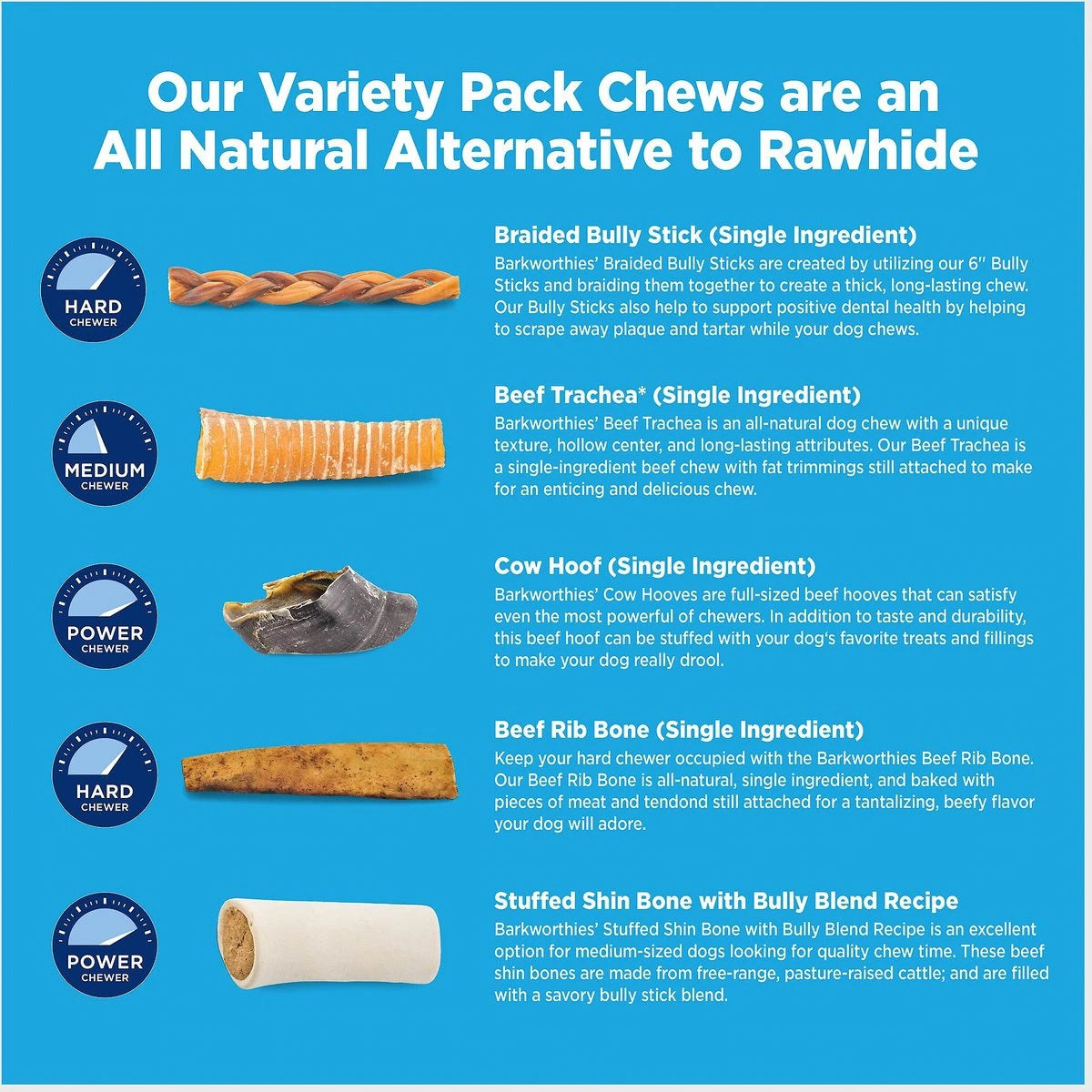 Barkworthies Medium Variety Pack