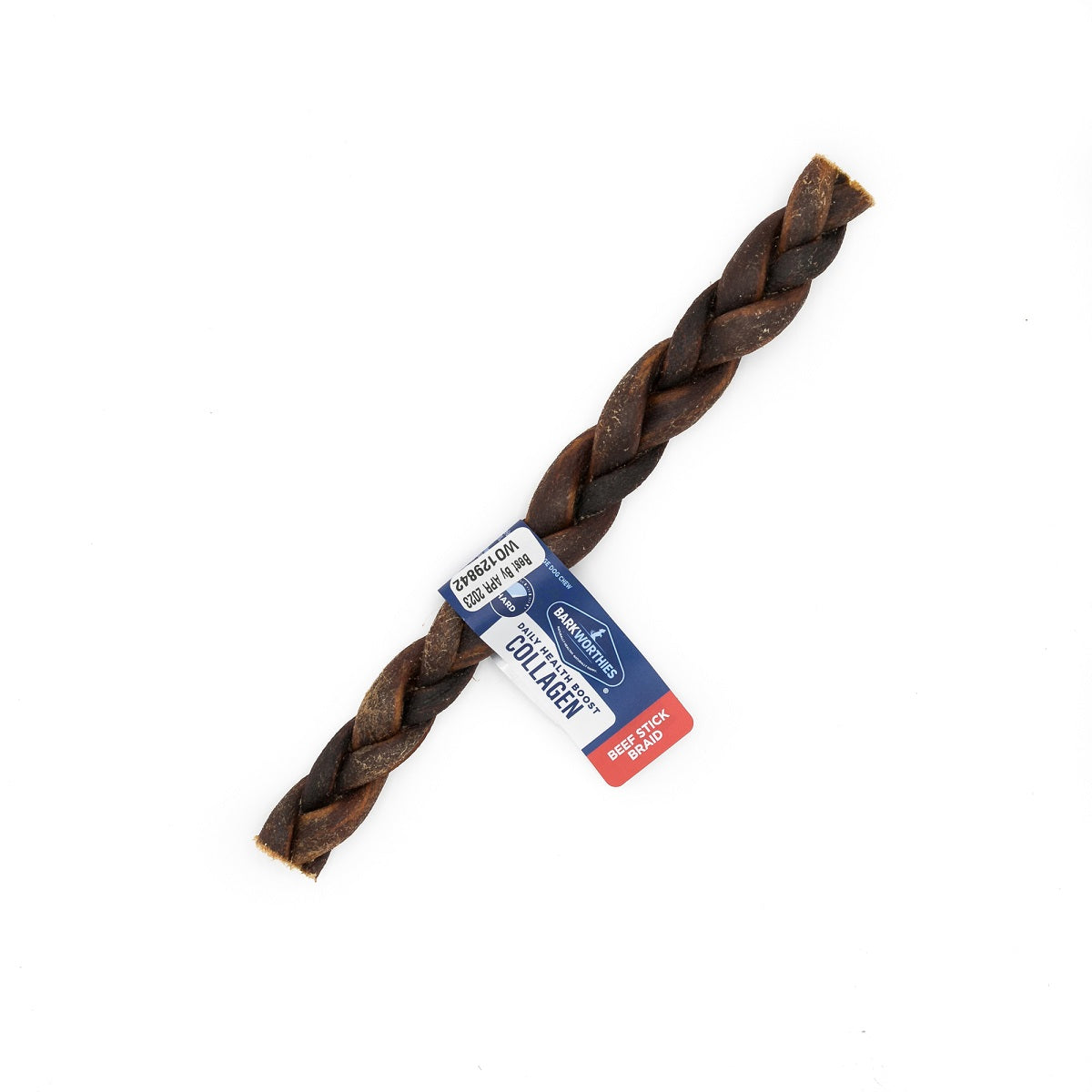 Barkworthies Collagen Beef Stick Braided 9" Bulk (Case of 25)