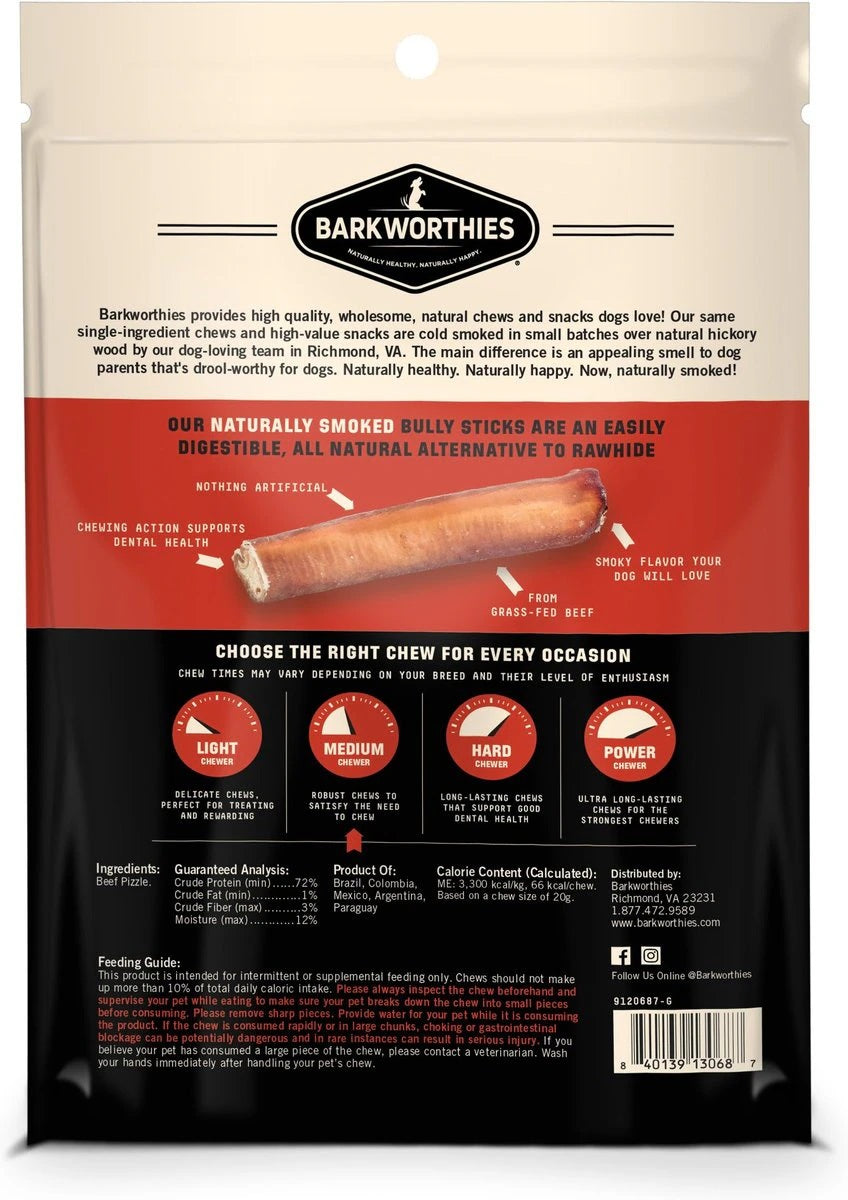 Barkworthies Smoked Bully 6" Thick 3pk