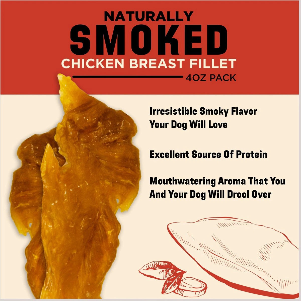 Barkworthies Smoked Chicken Fillet 4oz