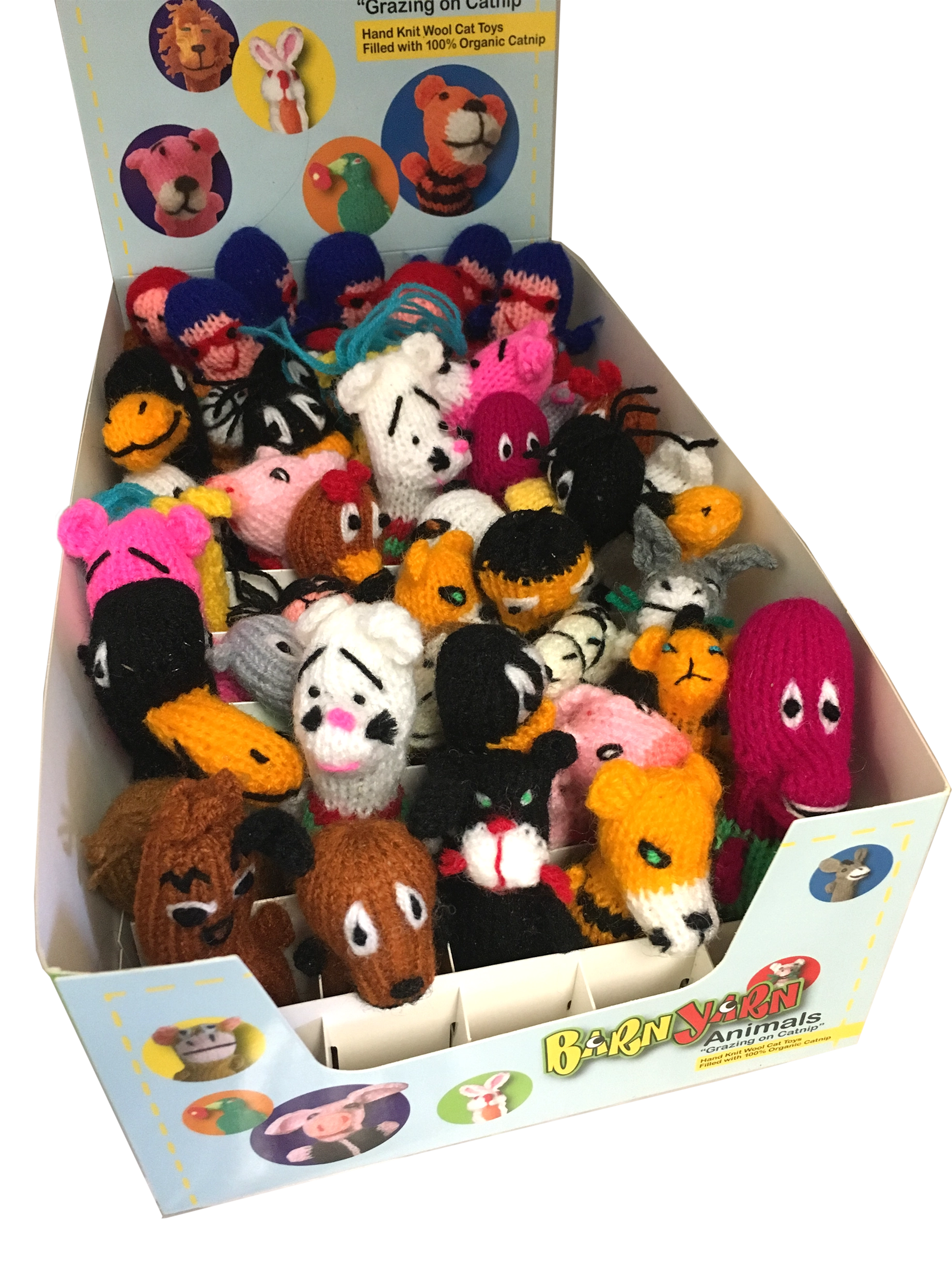 Chilly Dog Barn Yarn Animals Cat Toy 50 pc Display Box