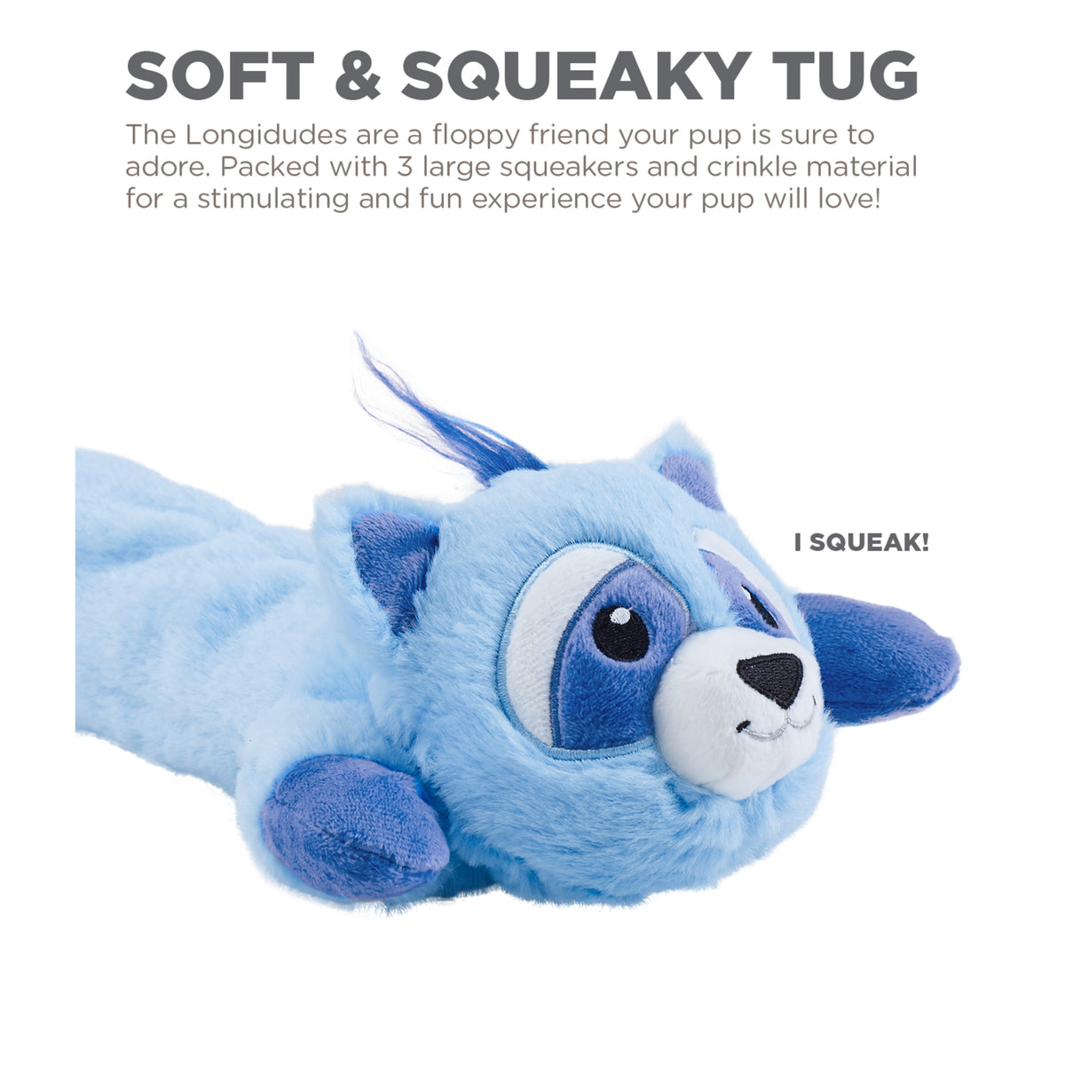 Outward Hound Longidudes Raccoon Plush and Tug Dog Toy