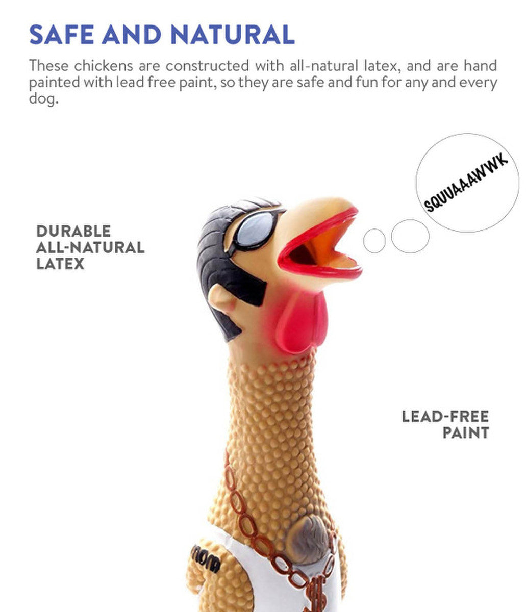 Outward Hound Squawkers Latex Rubber Earl Chicken Large