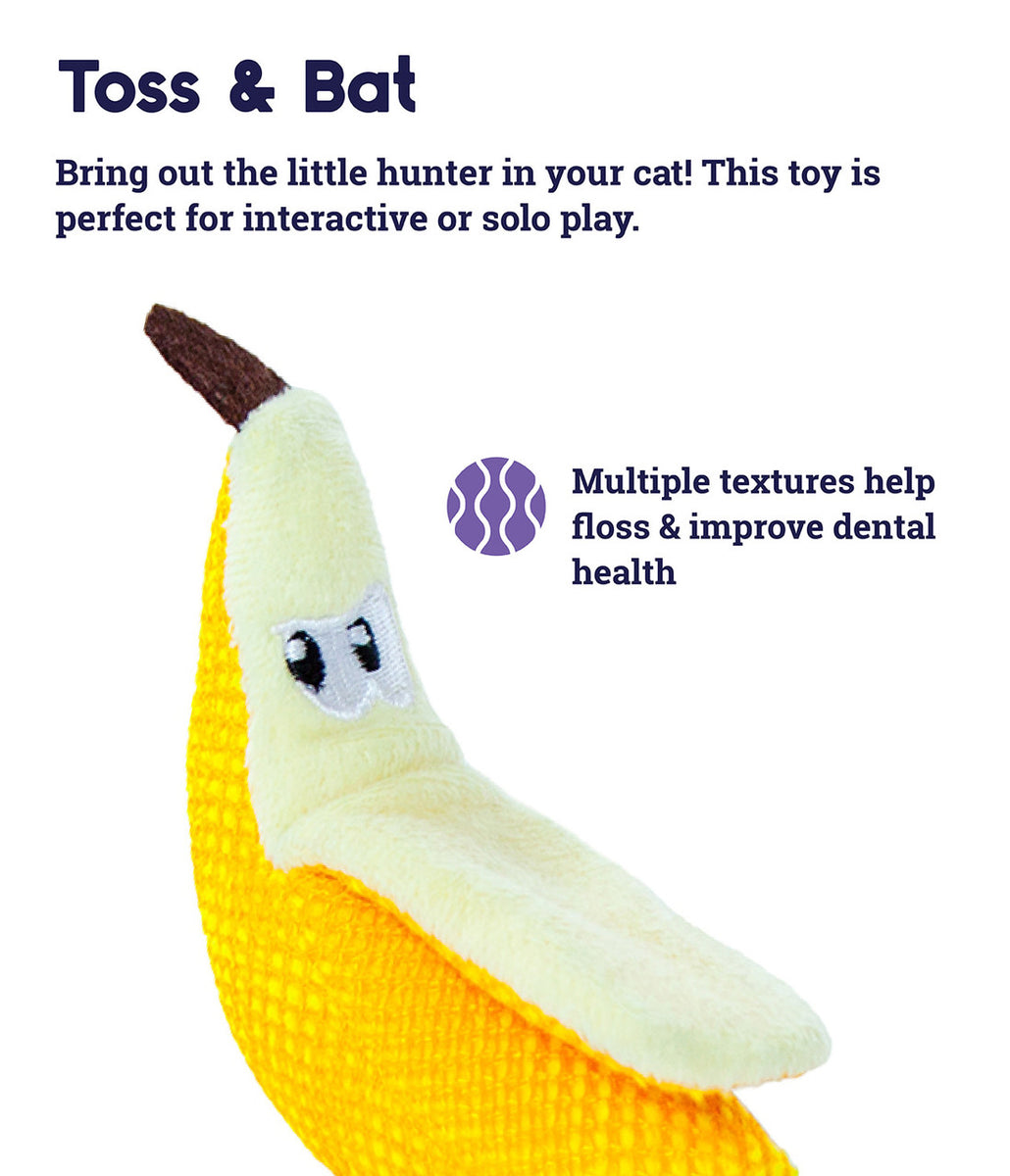 Catstages Dental Banana Yellow Cat Toy