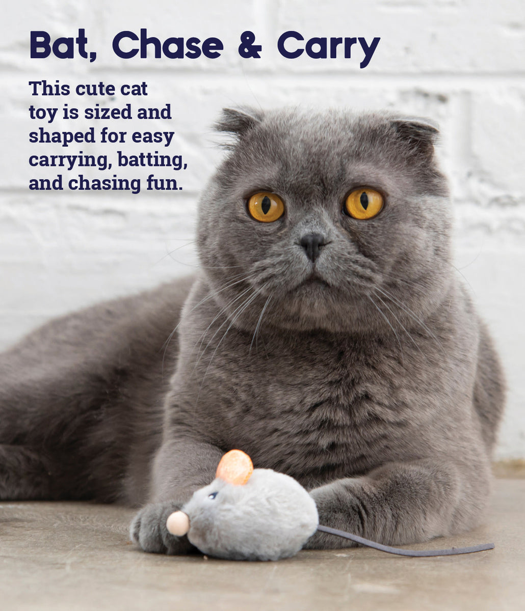 Catstages Squeak Squeak Mouse Grey Cat Toy
