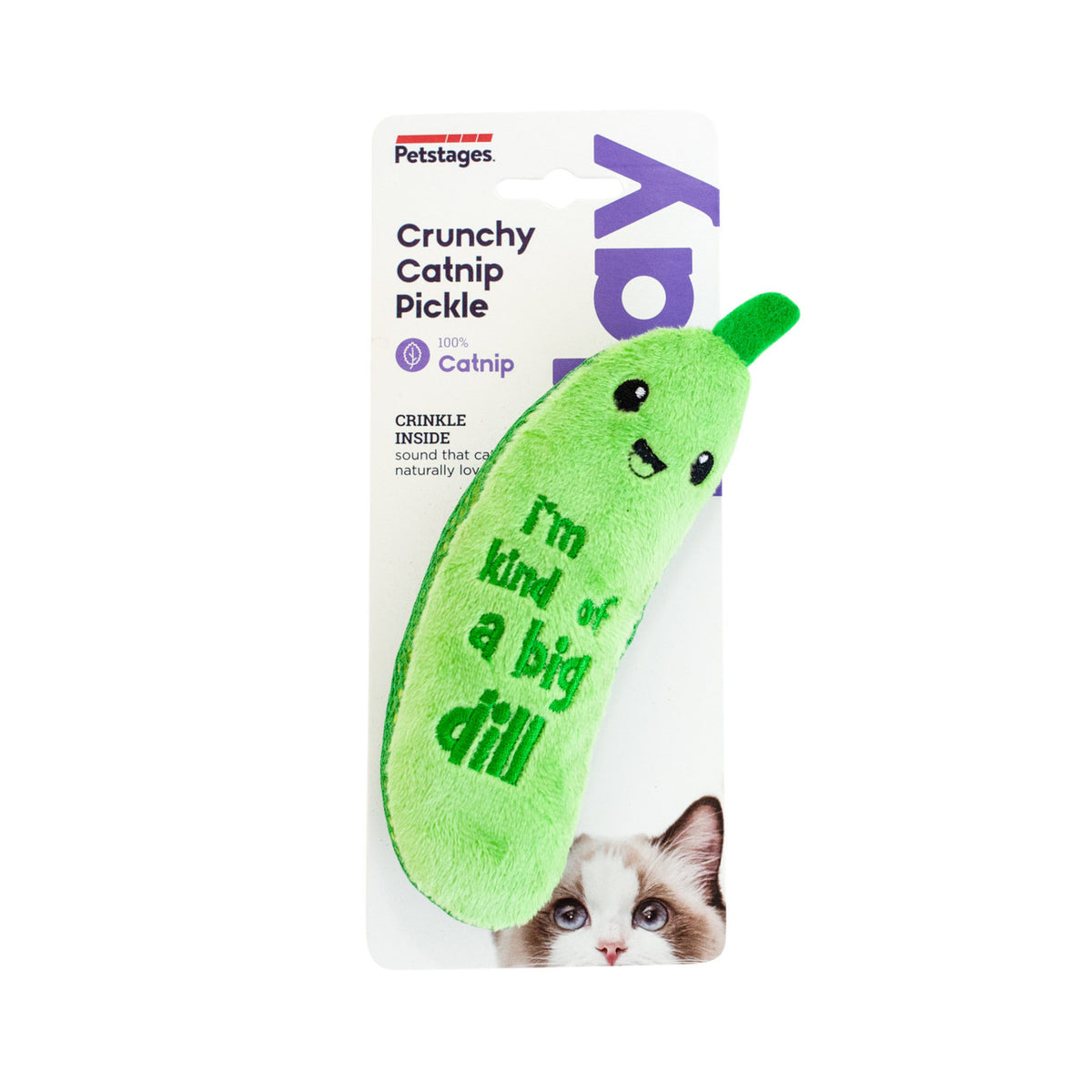Catstages Crunchy Pickle Kicker Cat Toy Green