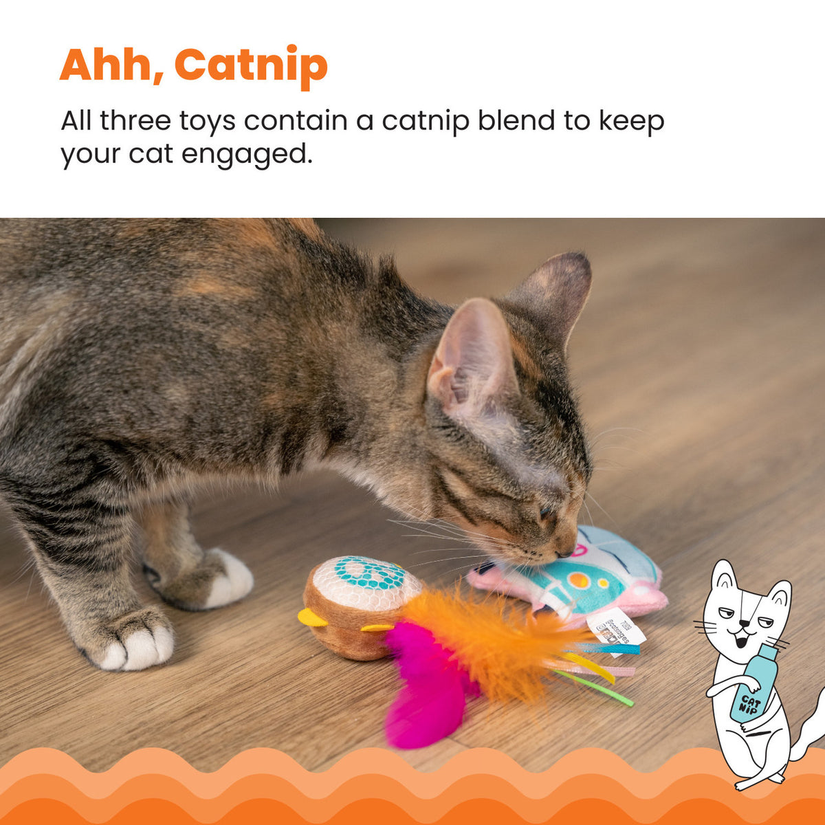 Catstages Festival Themed Catnip Cat Toys 3 Pk