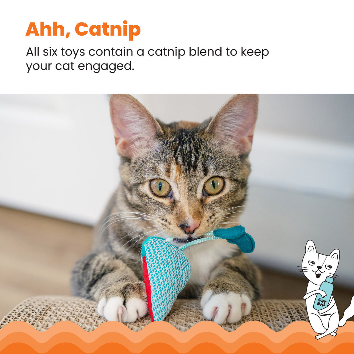 Catstages Garden Fur-ends Cat Toys 6 Pk