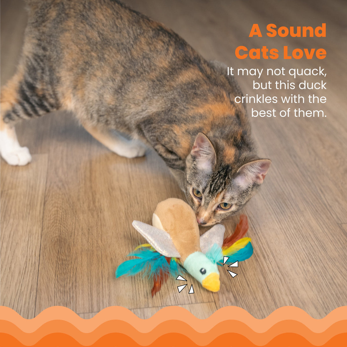 Catstages Flapperz Duck Cat Toy Brown
