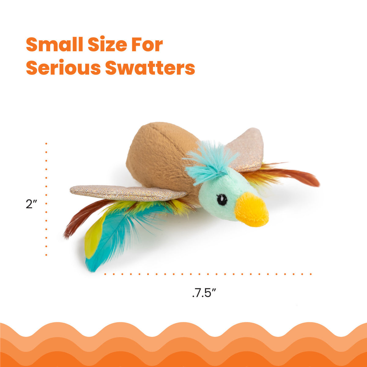 Catstages Flapperz Duck Cat Toy Brown