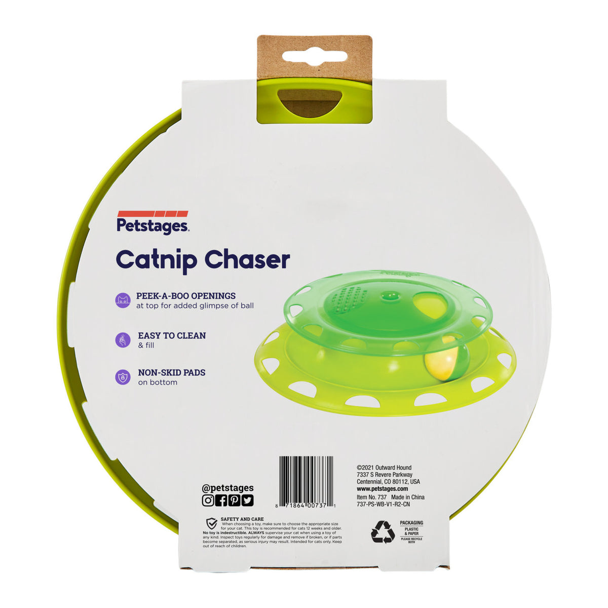 Catstages Catnip Chaser Green Cat Toy