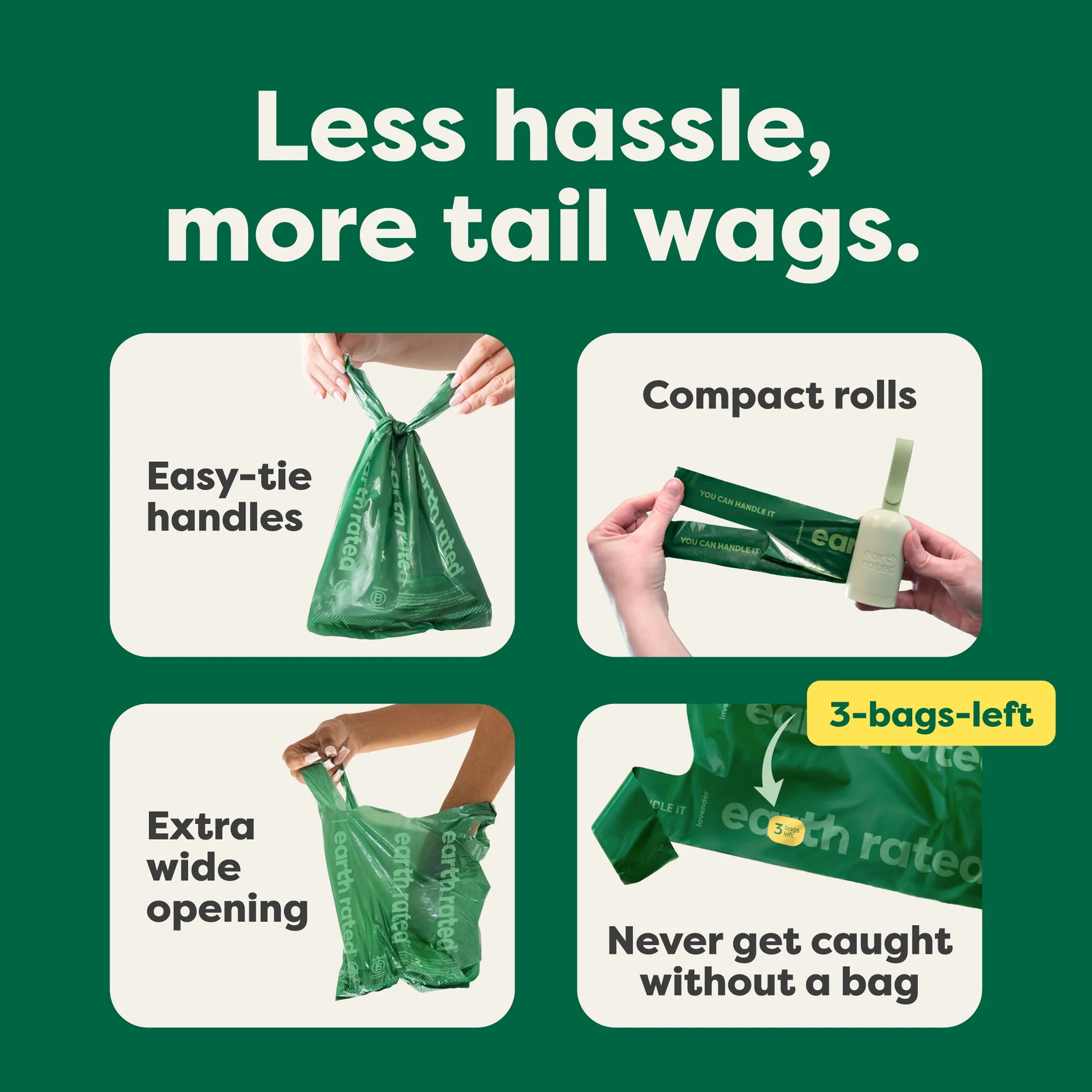 Earth Rated 120ct Handle Bags on Refill Rolls - Unscented