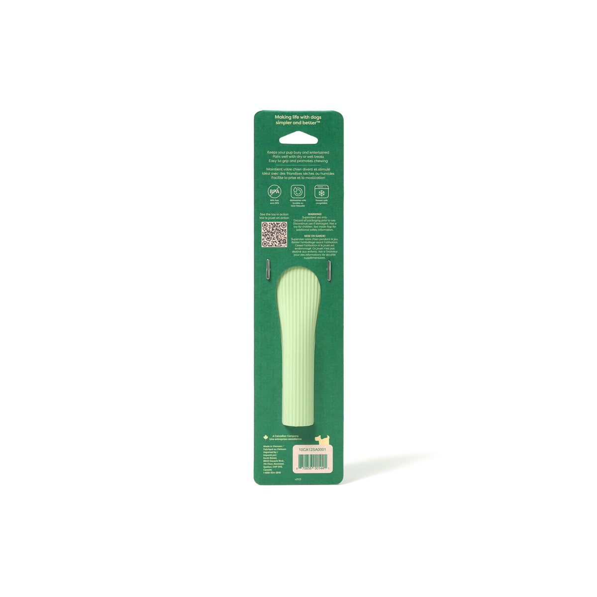 Earth Rated Rubber Chew Dog Toy Green Small