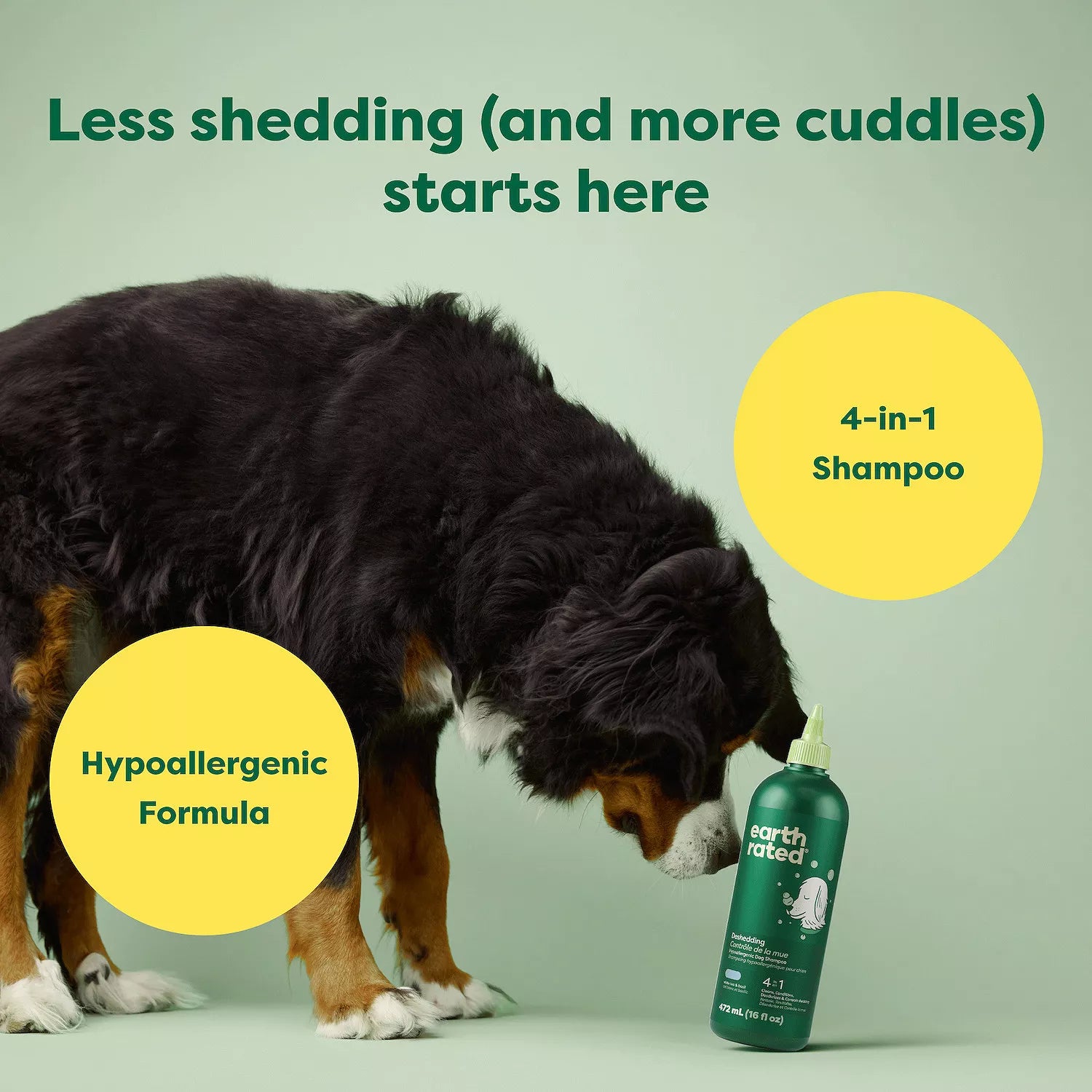Earth Rated 4 in 1 Hypoallergenic Dog Shampoo Double Coat 16oz