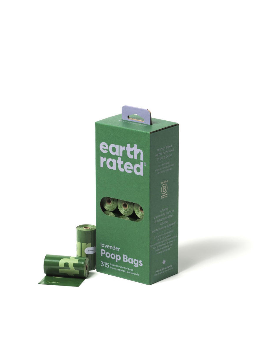 Earth Rated Lavender Poop Bags 315ct on 21 Refill Rolls