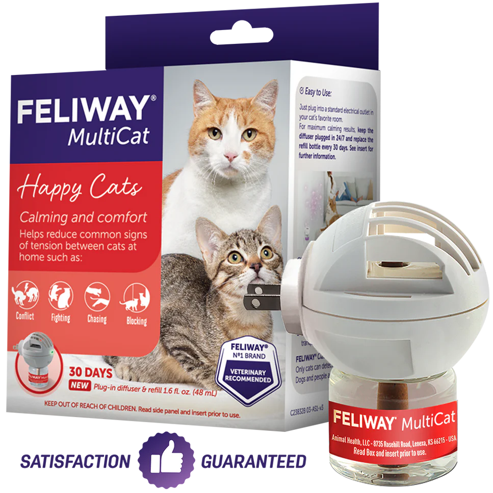 Feliway MultiCat Calming Pheromone Diffuser 30 Day Starter Kit 48 mL