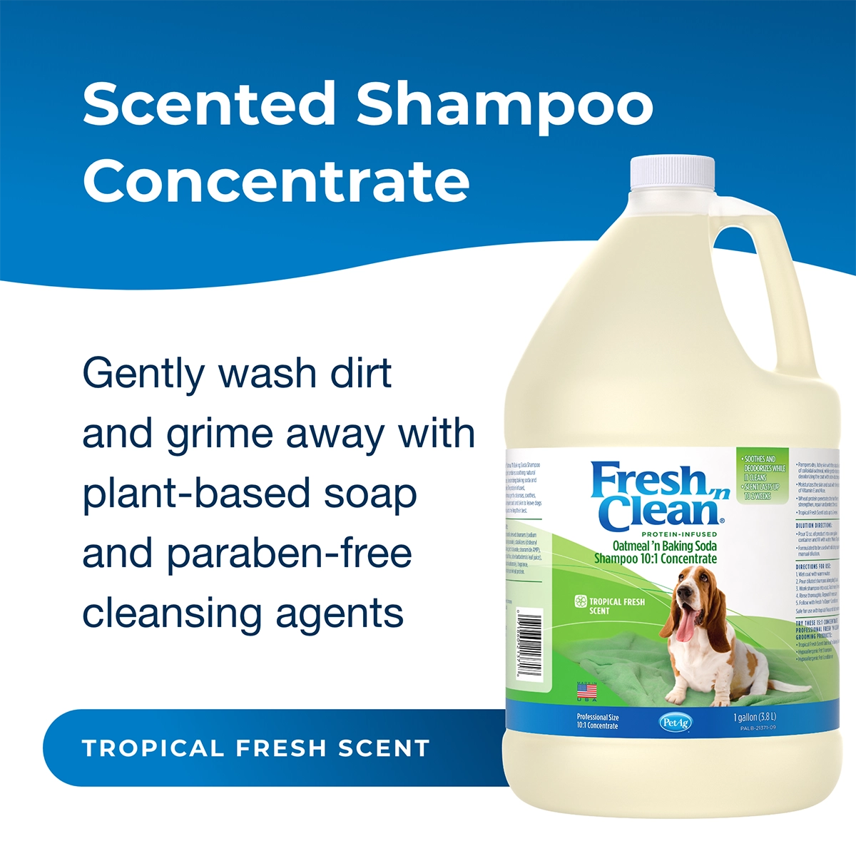 Fresh 'n Clean Oatmeal ’n Baking Soda Shampoo, Tropical Scent, Concentrated 10:1